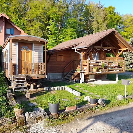 Location Type Gite, Chambre D'Hote, Meuble De Tourisme Dans Joli Petit Chalet Typique Et Ou Jolie Roulotte Type Boheme Waldighoffen ภายนอก รูปภาพ